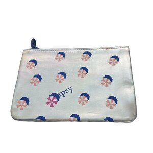 Ipsy Beach Umbrella Silver Cosmetic Bag